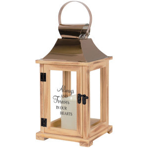 Lantern-Natural Wood Always & Forever